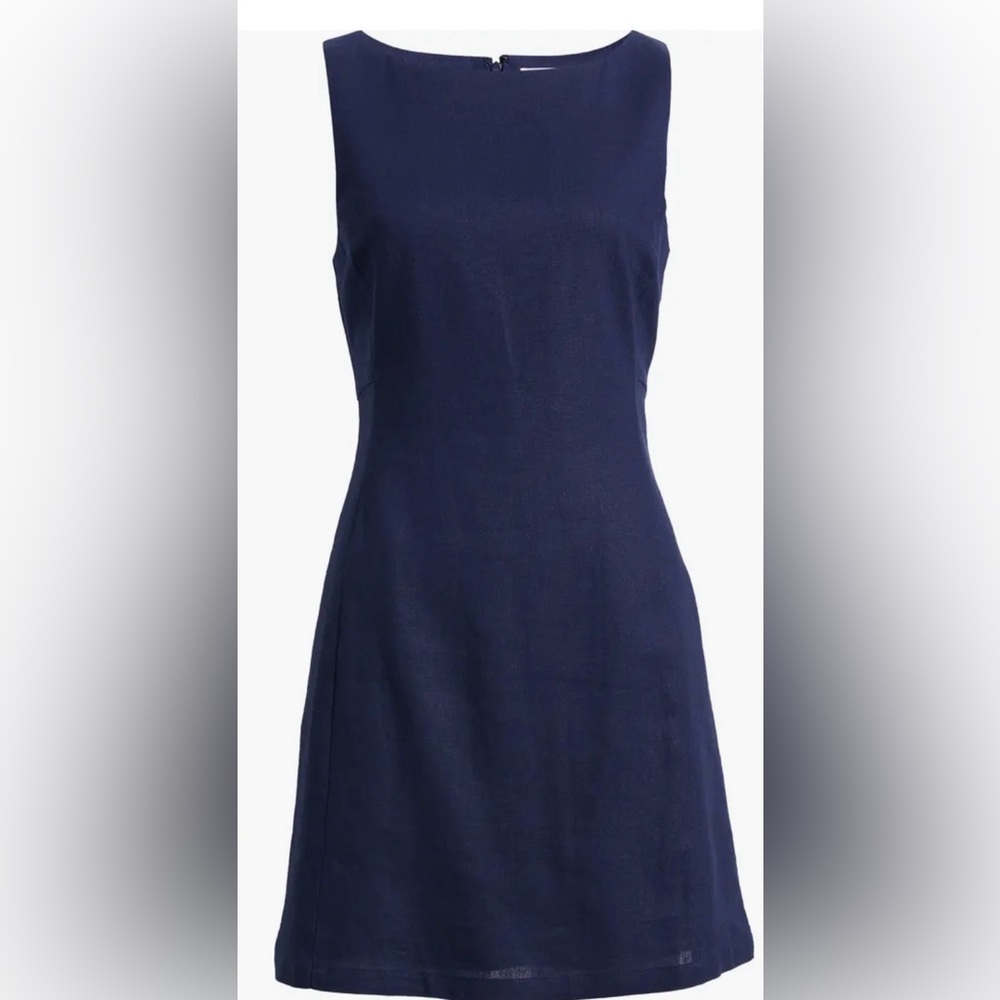 Nordstrom Navy sleeveless Charles Henry dress NWT